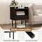 Nightstand with Drawer and 3-Tier Open Shelf for Sofa Side, End Table, or Bedroom